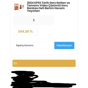 YKMkitap Kargolama Eksikliği Ve İletişim Sorunu