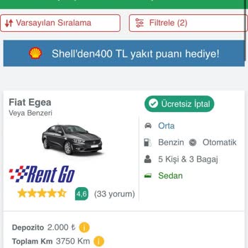Rent Go Hasarlı Çizik Ve Boş Paket Araç Mağduriyeti