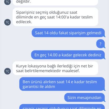 Taze Çiçek (tazecicek.com) Teslimat Söyledikleri Zamanda Gerçekleşmedi