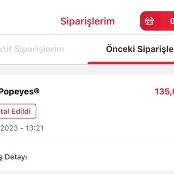 Popeyes Sipariş İptal Edilip Ücret İadesi Yapılmıyor