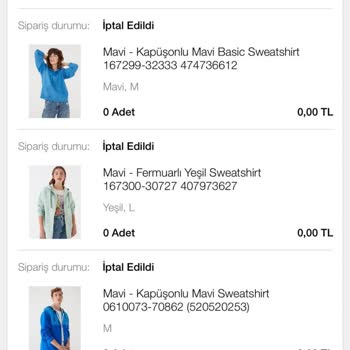 N11 Sebepsiz Sipariş İptali