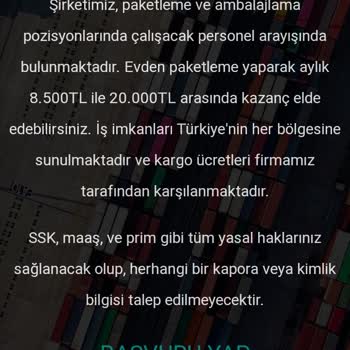 Evde Paketleme Türkiye Evde Ek İş Mağduru