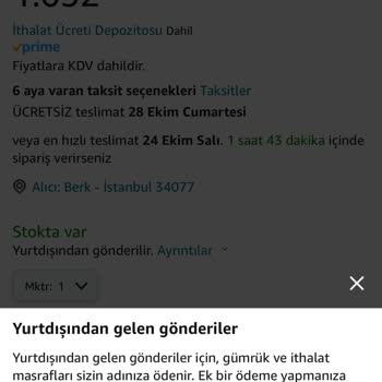 Amazon Sepette Ücret Farkı Çıkması