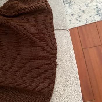 Trendyolmilla Kahverengi Basic Bisiklet Yaka Triko Altüst Paçası Sökük