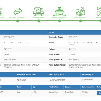 Sürat Kargo Teslim Edilmeyen Kargo Teslim Edildi Yapılmış