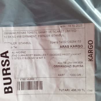 Aras Kargo Tekstil Firması Sipariş Karışıklığı