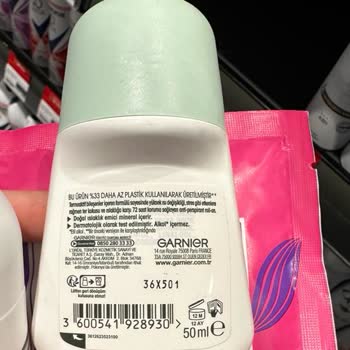 Garnier Koltuk Altı Roll-On'da İçerik Listesi Bulunmaması