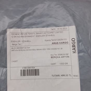 Aras Kargo 499 TL Karşılığında İki Pantolon Yerine Body Çıktı