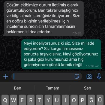 Sendeo İademi Almaya Gelmiyor