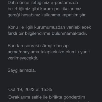 Papara Hesabım Açıklama Yapılmadan Kapatıldı