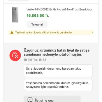 Hepsiburada Siparişimi Bilgim Dışında İptal Etti