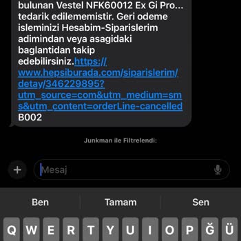 Hepsiburada Siparişimi Bilgim Dışında İptal Etti