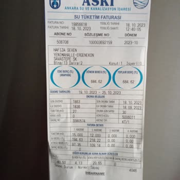 ABB - Ankara Büyükşehir Belediyesi Faturam Çok Yüksek