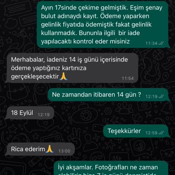 DüğünümüzVar Para İadesi Yapmıyorlar