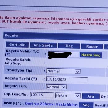 Medipol Sağlık Grubu Reçeteyi Hatalı Yazma