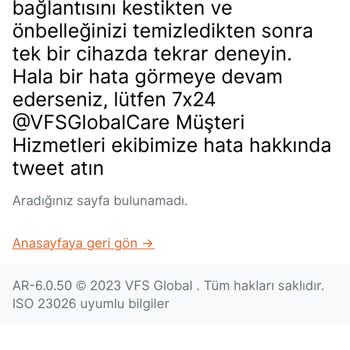 VFS Global Hollanda Vize Randevusu Alamama