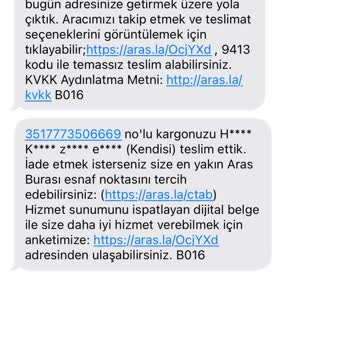 Aras Kargo Sipariş Ettiğim Malzememi Kaybetti
