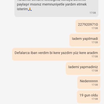 Trendyol 19 Gündür İade Edilmeyen Ücret Ve Müşteri Temsilcisi Terbiyesizliği