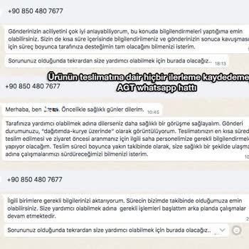 AGT Kurye (aynigunteslim.com) Teslimat Denendi Yalanı Ve Ayıplı Hizmet, AGT Fiyaskosu