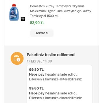 Hepsiburada İade Üretimi Eksik Yatırdı