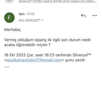 Silveryol Siparişim İle İlgili Bilgi Alamıyorum