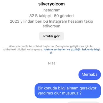 Silveryol Siparişim İle İlgili Bilgi Alamıyorum