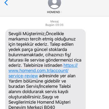 Homend Ben Parça Sordum Kargolamamı İstediler Sonuç 0