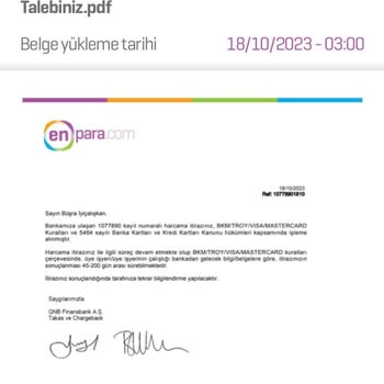 QNB Finansbank Enpara Kredi Kartı Güvenlik Açığı Sebebiyle Kart Bilgilerim Kopyalandı