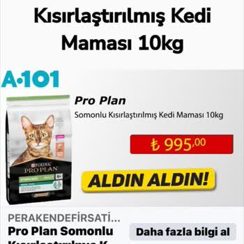 A101 Pro Plan Kedi Maması Bizim İlan Değil Dedi