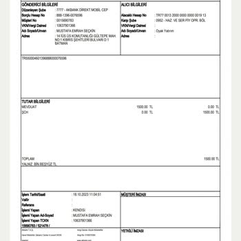 OYAK Yatırım Paramı İade Etmedi