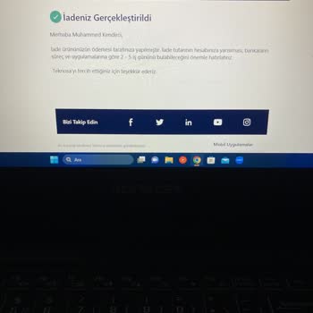 Teknosa İnternet Alışverişinde Verdiğim Sipariş