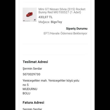 PttAVM EFT Havale Bekleniyor