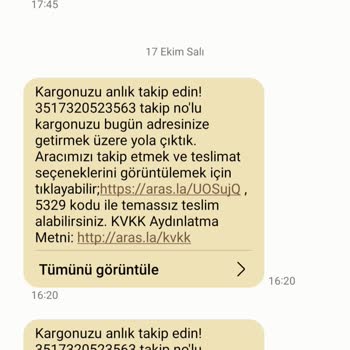 Aras Kargo Kargomu Teslim Etmiyor