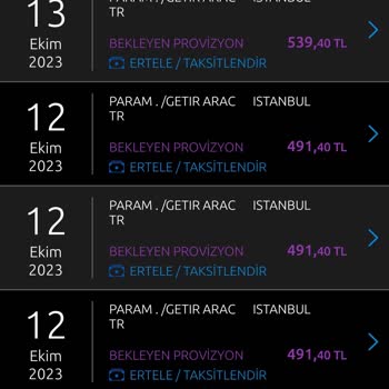 Yapı Kredi Bankası GetirAraç Provizyon Sorunu