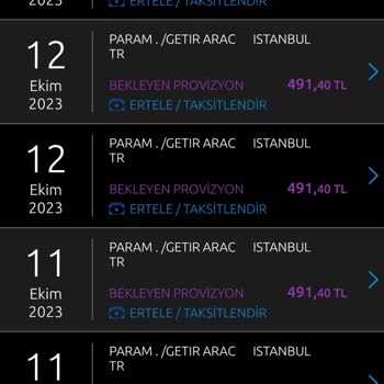 Yapı Kredi Bankası GetirAraç Provizyon Sorunu