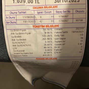 İBB - İstanbul Büyükşehir Belediyesi Su Faturası Fazla Geldi
