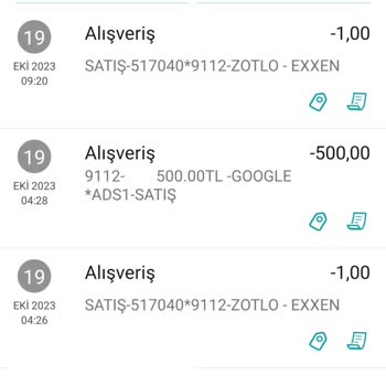 Google ve Exxen Zotlo Para Çekimler