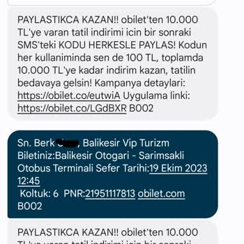 VIP Balıkesir Turizm Acemi Şoför Ve Koltuk Numarası Sorunu
