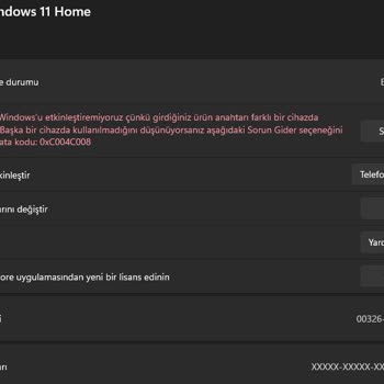 Pintipin Windows 11 Home Kullanılmış Gönderdiler Kullanılmıyor