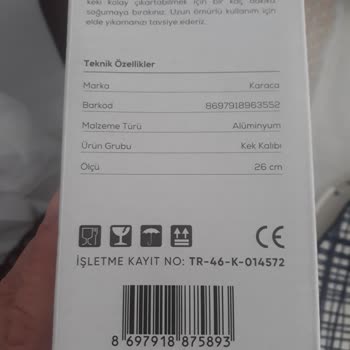 Karaca Züccaciye Kelepçeli Kalıp Bozuk Çıktı