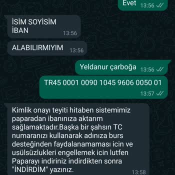 Anadolu Vakfı Burs İçin Kimlik Bilgilerim Alındı Ve Papara