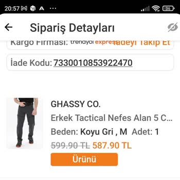 Trendyol Pantolon Yerine Polar Mont Gönderilmiş