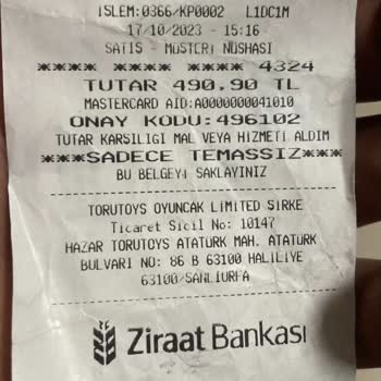 Toru Toys Değişim Ya Da İade Yapılmaması