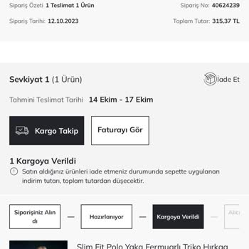DeFacto Ürünümü İptal Etti