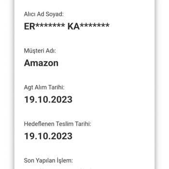 AGT Kurye Tarafından Teslim Edilmeyen Amazon Paketi