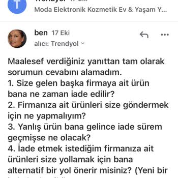 Trendyol Loş Ojos Firmasının İade Kabulünde İnanılmaz Tutumu