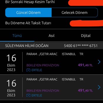 Getiraraç Provizyonumu Hala Geri Yatırmadı