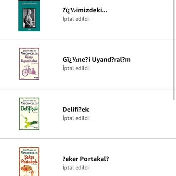 Amazon İptal Edilen Siparişler