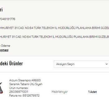 A101 Gönderilmeyen Sipariş Hk