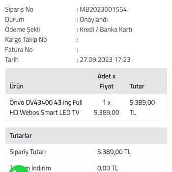 Mobil Bazaar Siparişim 24 Günde Kargolanmadı